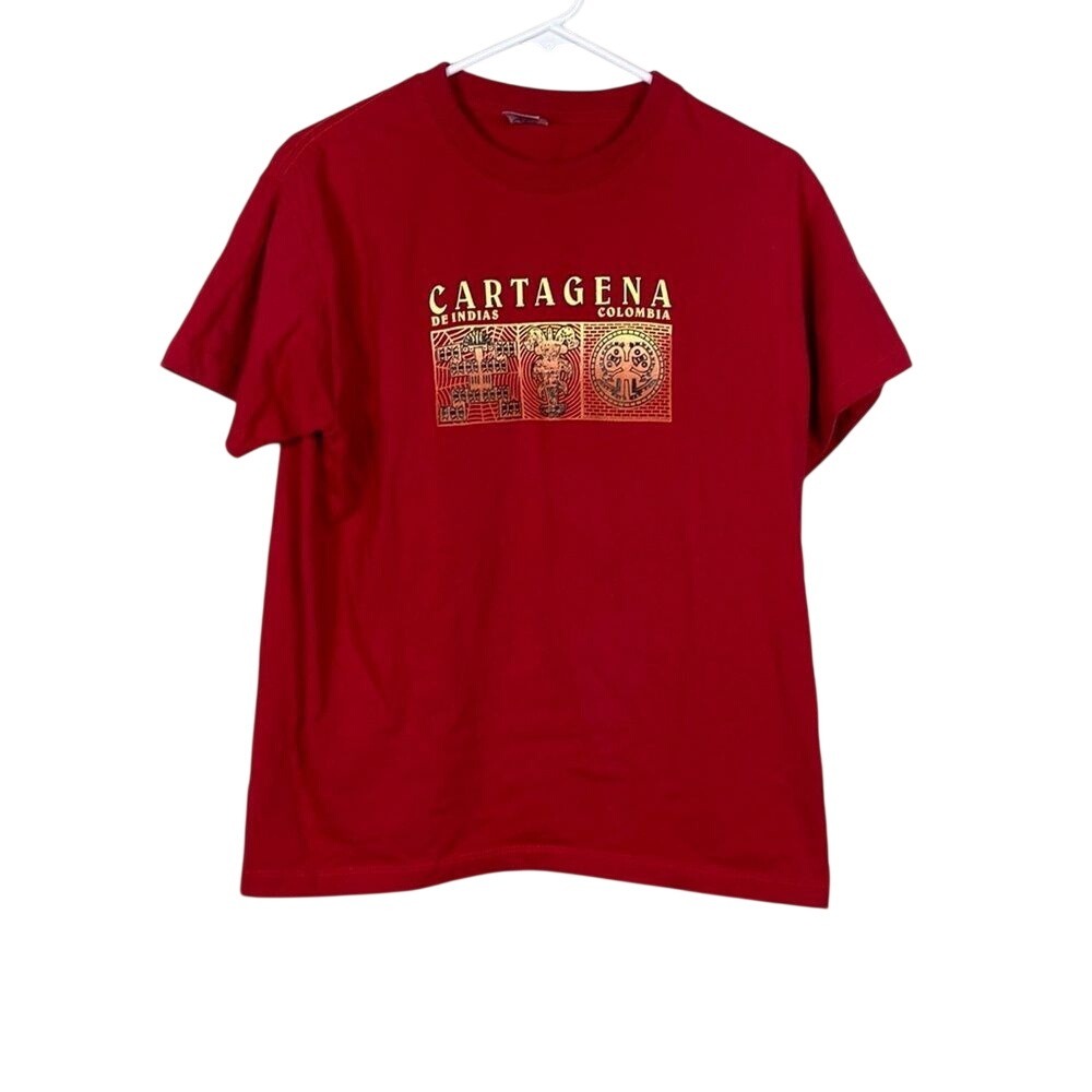 Vintage tourist Cartagena Columbia women's size large Aztec tribal
